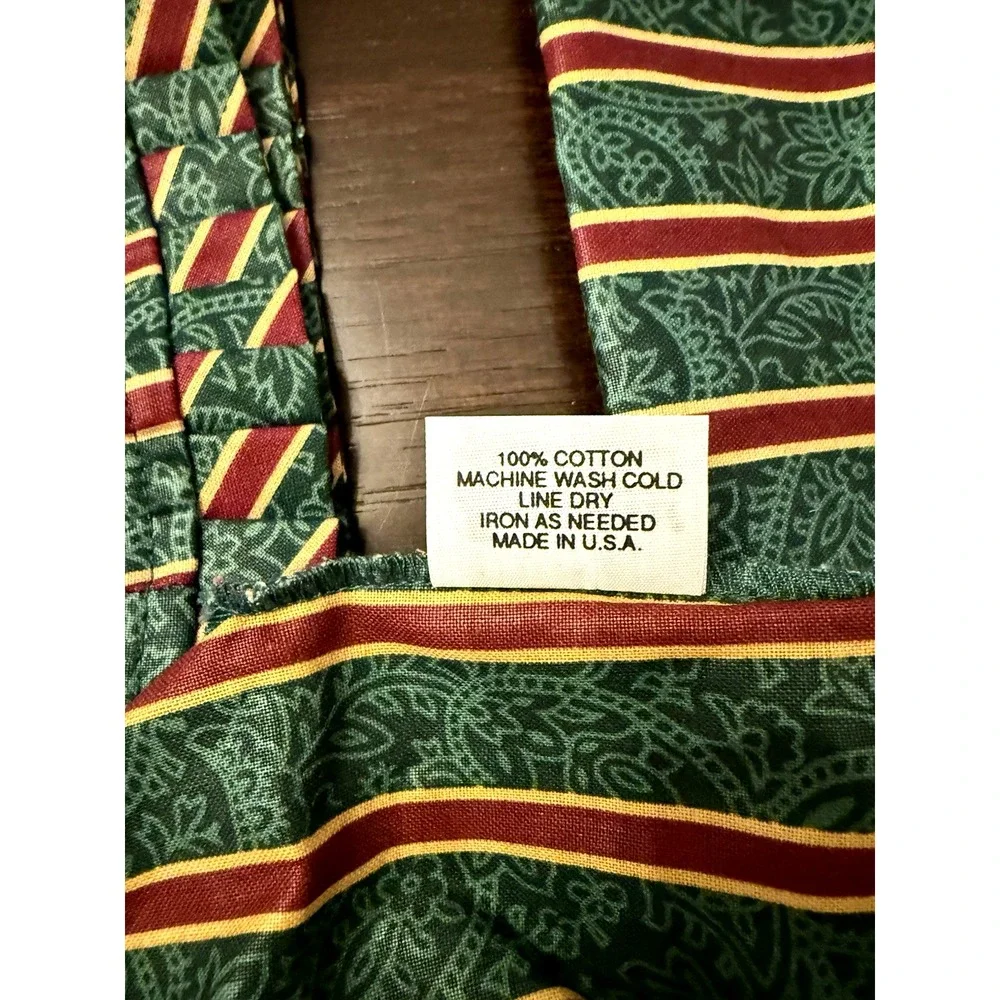 Longaberger Basket Liners Set of 4 –Holly Berry Stripe Christmas Holiday Retired